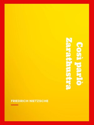 cover image of Così parlò Zarathustra
